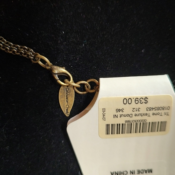 Coldwater Creek Tri Tone Texture Long Necklace and Earrings! - Picture 6 of 11